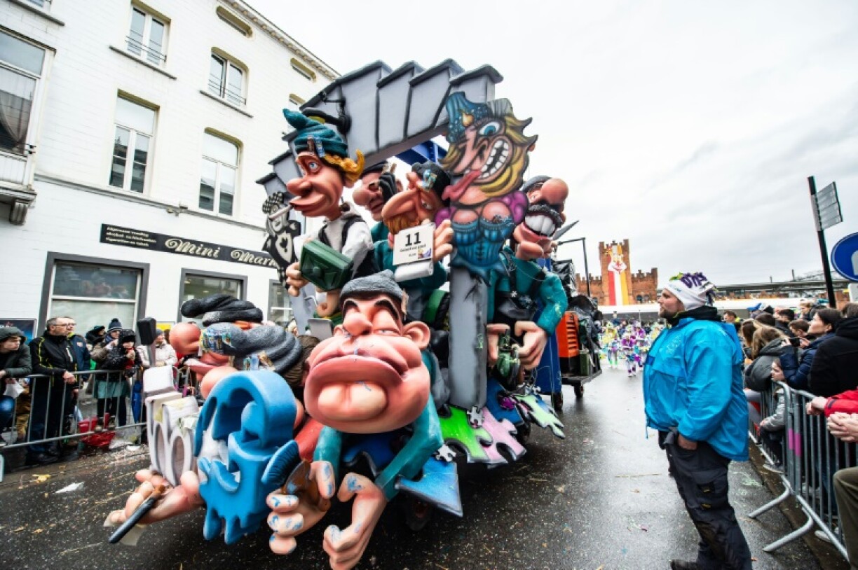 Un char du carnaval d'Alost, le 3 mars 2019 en Belgique.