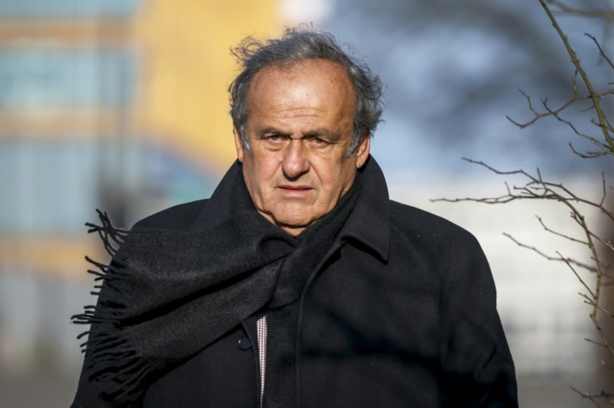 Former UEFA president Michel Platini arrives at the court in Muttenz to hear the prosecutor's arguments