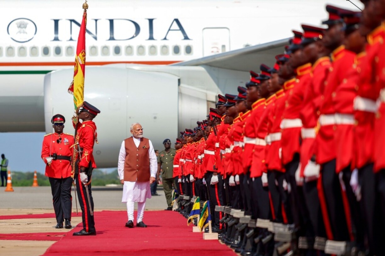 This was the first visit to the west African nation by an Indian leader in three decades