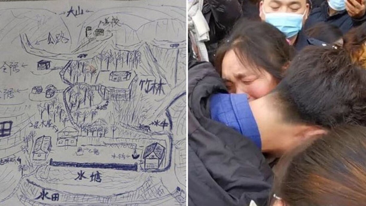 Enlevé à l'âge de 4 ans en 1989, un homme retrouve ses parents après avoir dessiné de mémoire une carte de sa maison