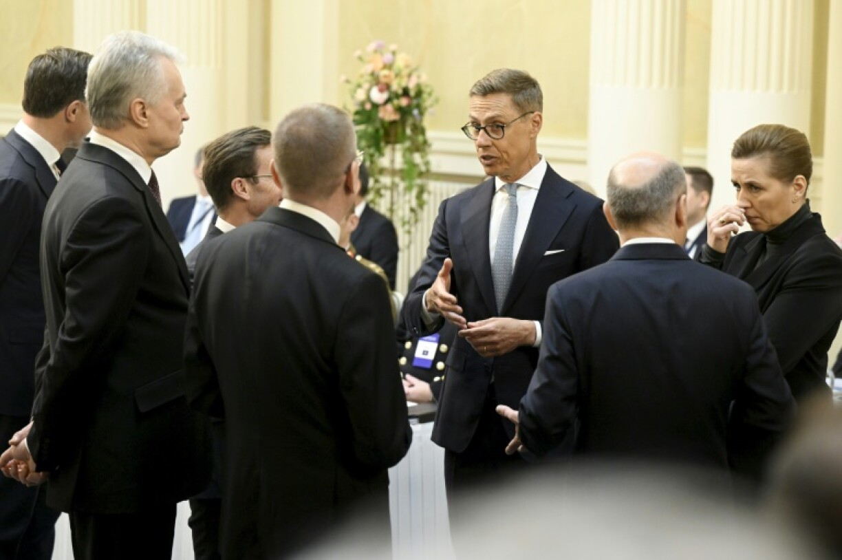 Several leading politicians, including Finnish President Alexander Stubb (C) have acknowledged the need for increased defence spending