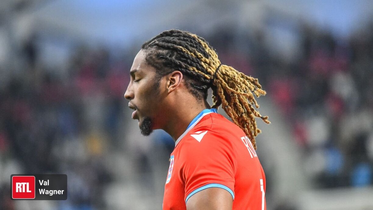 Gerson Rodrigues, l'attaquant du Luxembourg, dépité après la courte défaite en Bosnie (1-0).