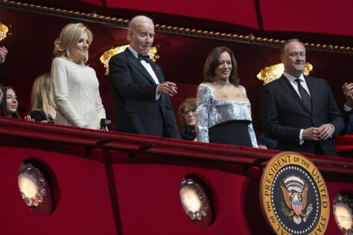 President Joe Biden, First Lady Jill Biden, Vice-President Kamala Harris and Second Gentleman Doug Emhoff attend the Kennedy Center Honors