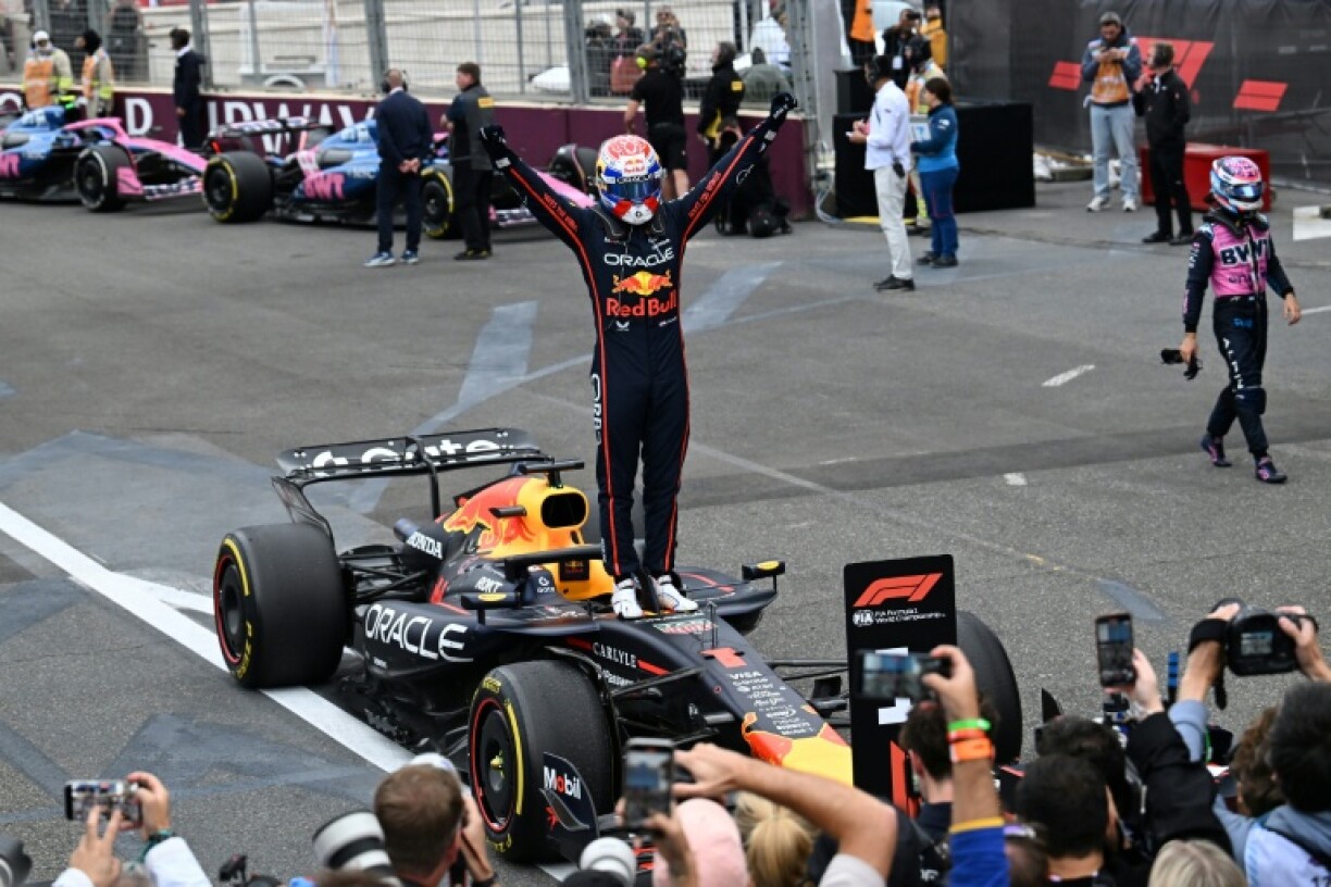 Red Bull's Max Verstappen collected his fourth win of the season with victory in Azerbaijan