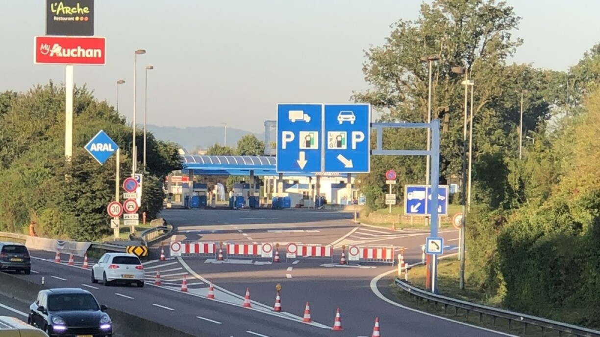 Den Accès op d'Aire de Berchem ass um Freideg de Moien nach gespaart.