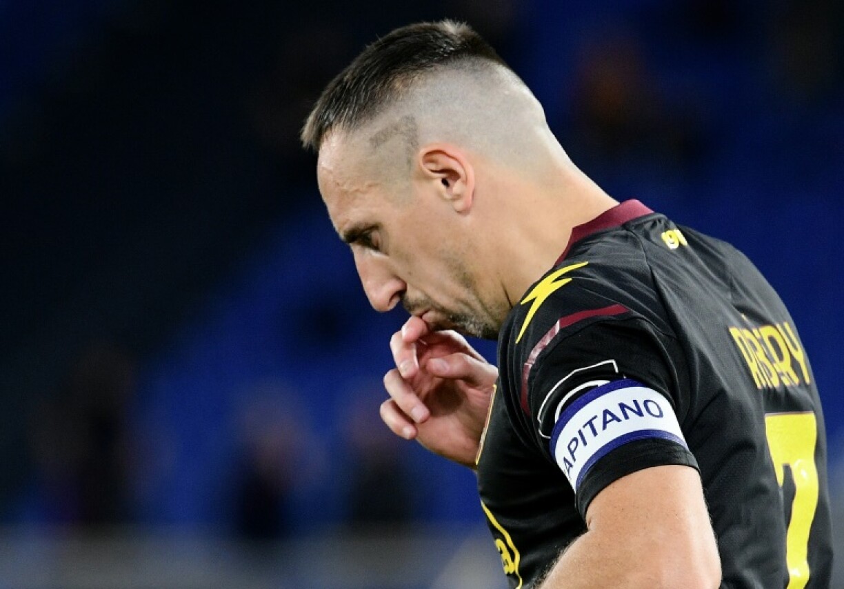 L'ancien international français Franck Ribéry, avec la Salernitana, le 7 novembre face à la Lazio au stade olympique de Rome.