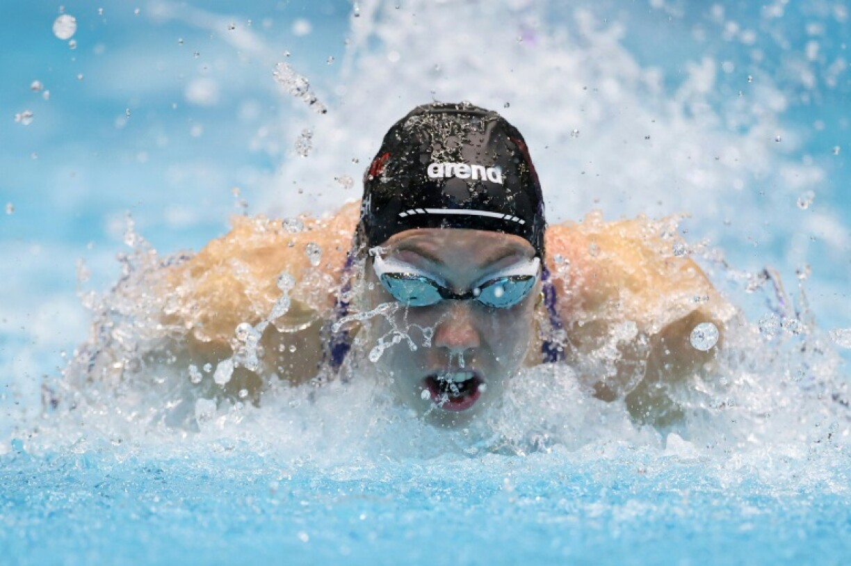 Gretchen Walsh wins the women's 100m butterfly at the US Swimming Championships, selection meet for the 2025 World Championships in Singapore