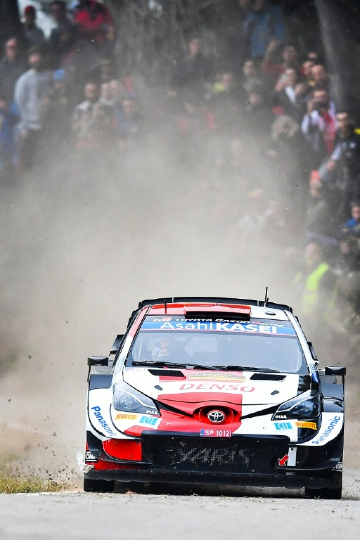 La Toyota Gazoo Racing du Français Sébastien Ogier au rallye de Catalogne à Salou le 16 octbre 2021