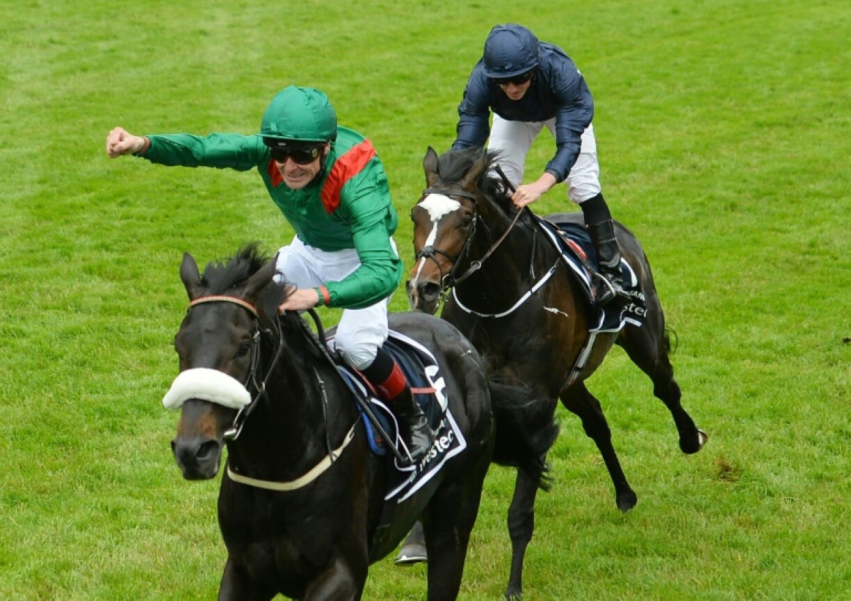 Midak seeks to win the Epsom Derby in the colours of the late Aga Khan's five winners the last of which Harzand (L) won in 2016