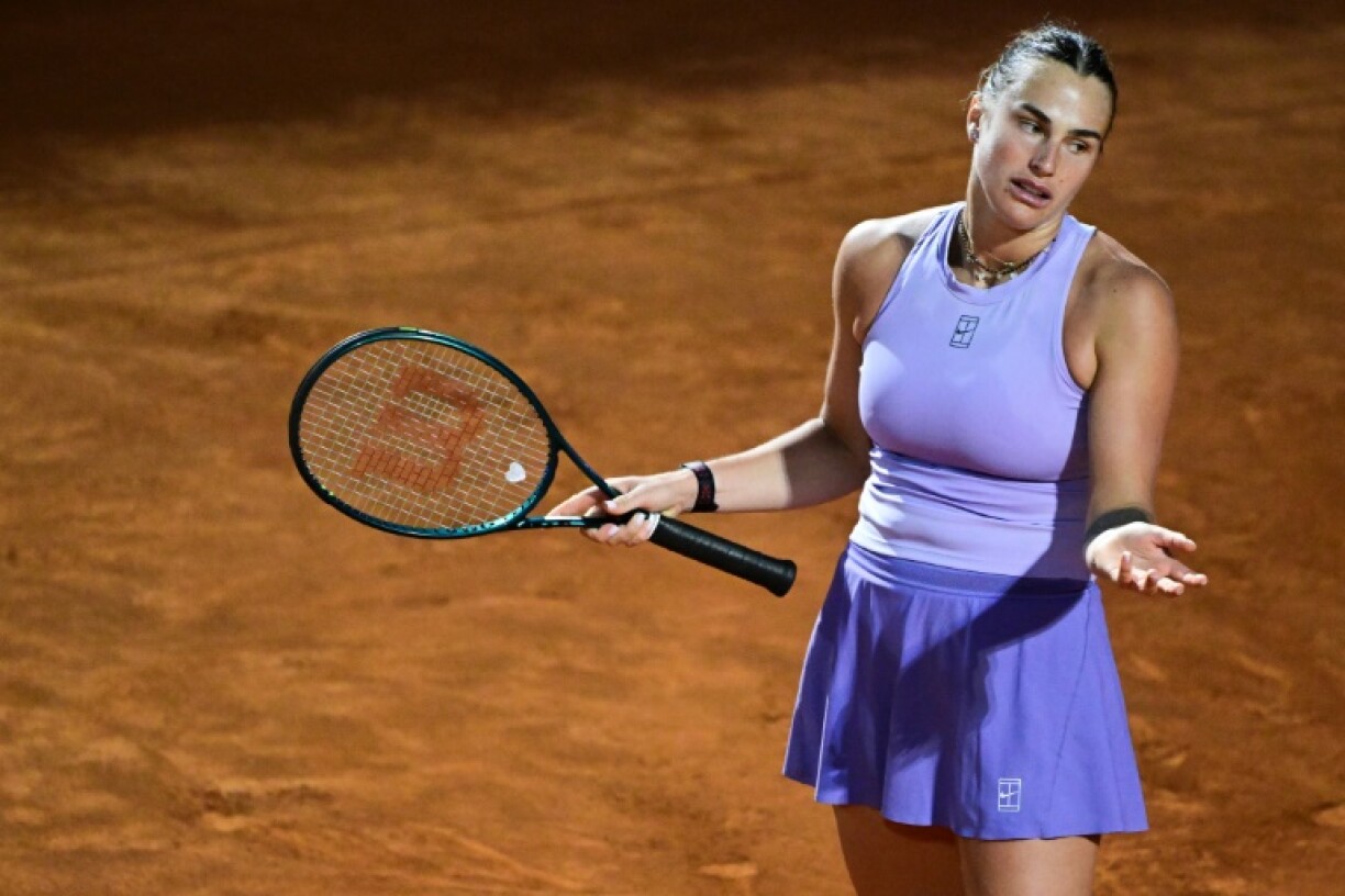 Aryna Sabalenka cut a frustrated figure during her quarter-final defeat to Zheng Qinwen