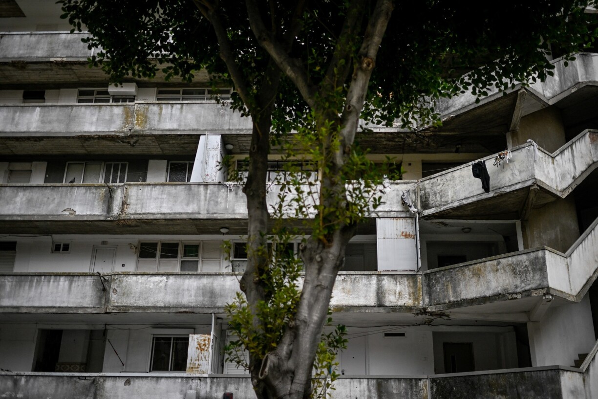 Des bâtiments en mauvais état à Lisbonne,