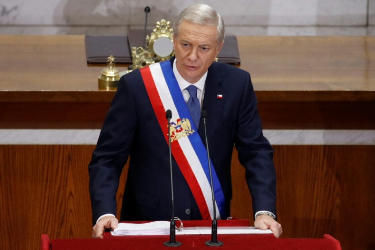 Le président chilien José Antonio Kast prononce son discours annuel devant le Congrès à Valparaiso, au Chili, le 1er juin 2026