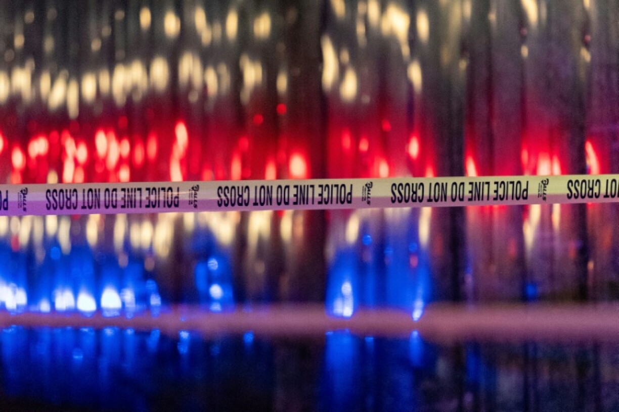 Police tape is seen outside the Capital Jewish Museum following a shooting that left two people dead, in Washington, DC, in the early hours of May 22, 2025