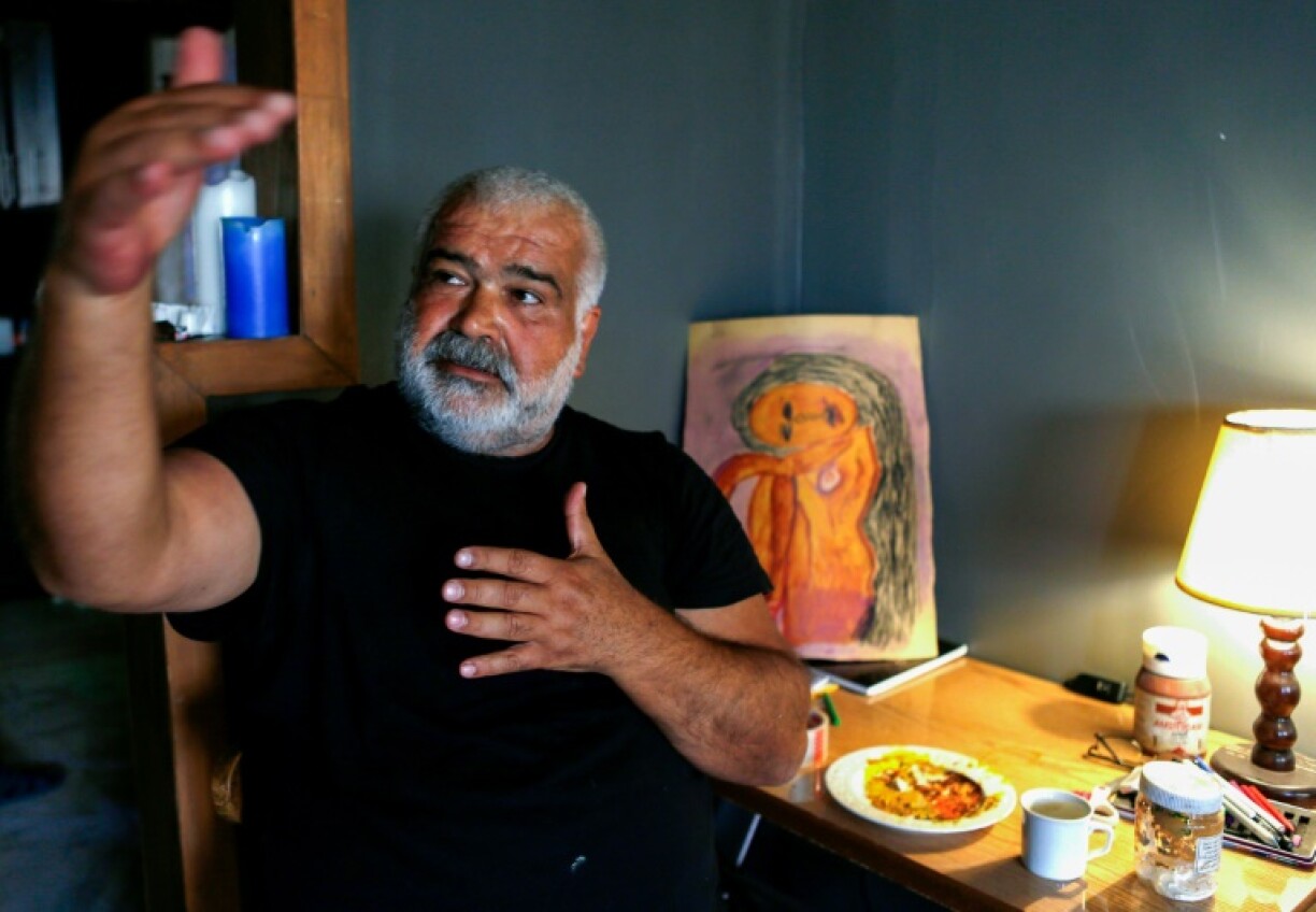 L'écrivain syrien Khaled Khalifa, chez lui à Damas le 2 juin 2020