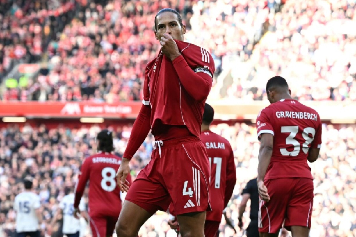 Virgil van Dijk struck in Liverpool's fourth consecutive win