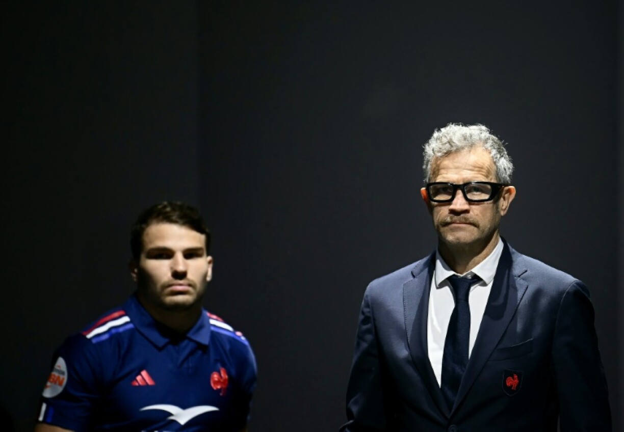 Six Nations ambition: France captain Antoine Dupont (L) and coach Fabien Galthie (R)