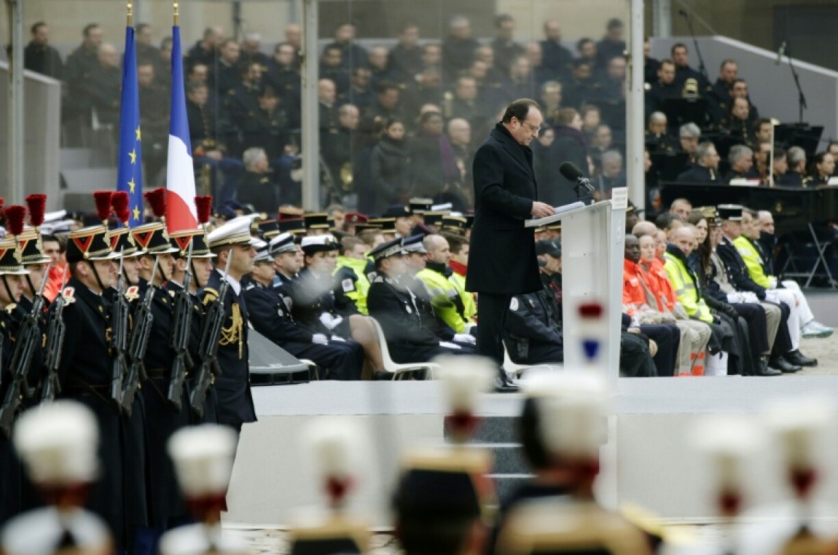 French president Francois Hollande led a tribute to the victims in 2015 at the famous Invalides in Paris