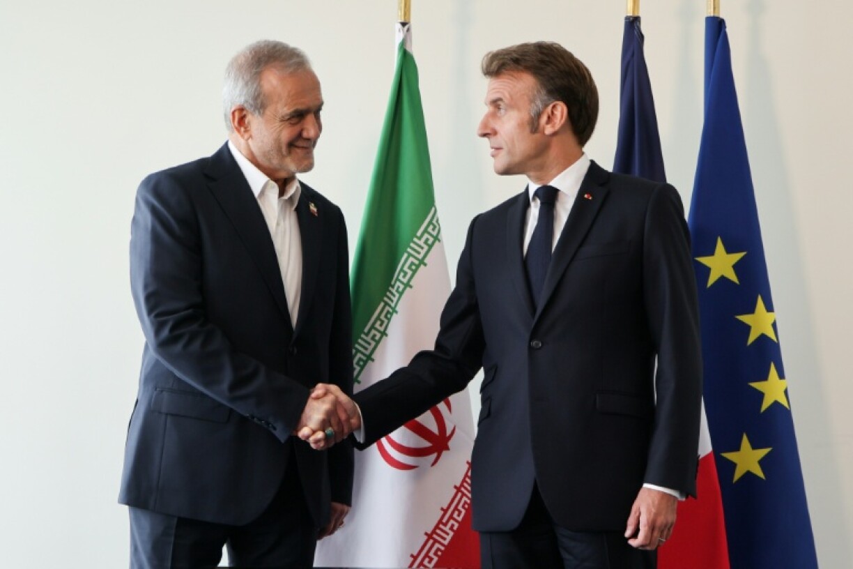 French President Emmanuel Macron met Iran's President Massoud Pezeshkian on the sidelines of the UN General Assembly