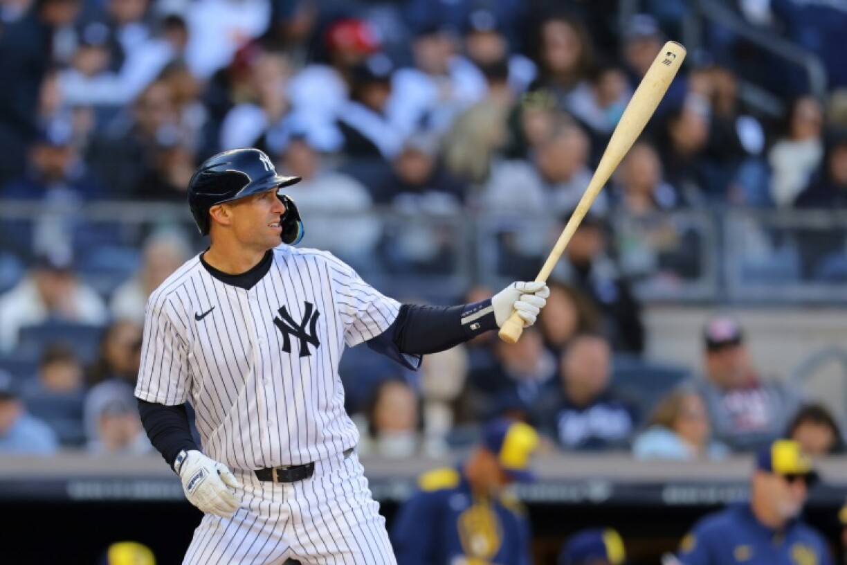 New York Yankees batter Paul Goldschmidt uses a