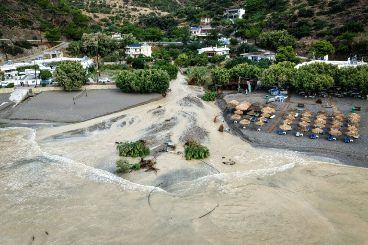 The heavy storms and floods washed away trees and vehicles