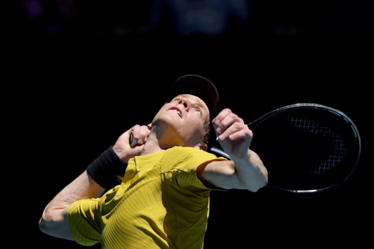 L'Italien Jannik Sinner lors de son match contre l'Américain Eliot Spizzirri à l'Open d'Australie samedi 24 janvier 2026.