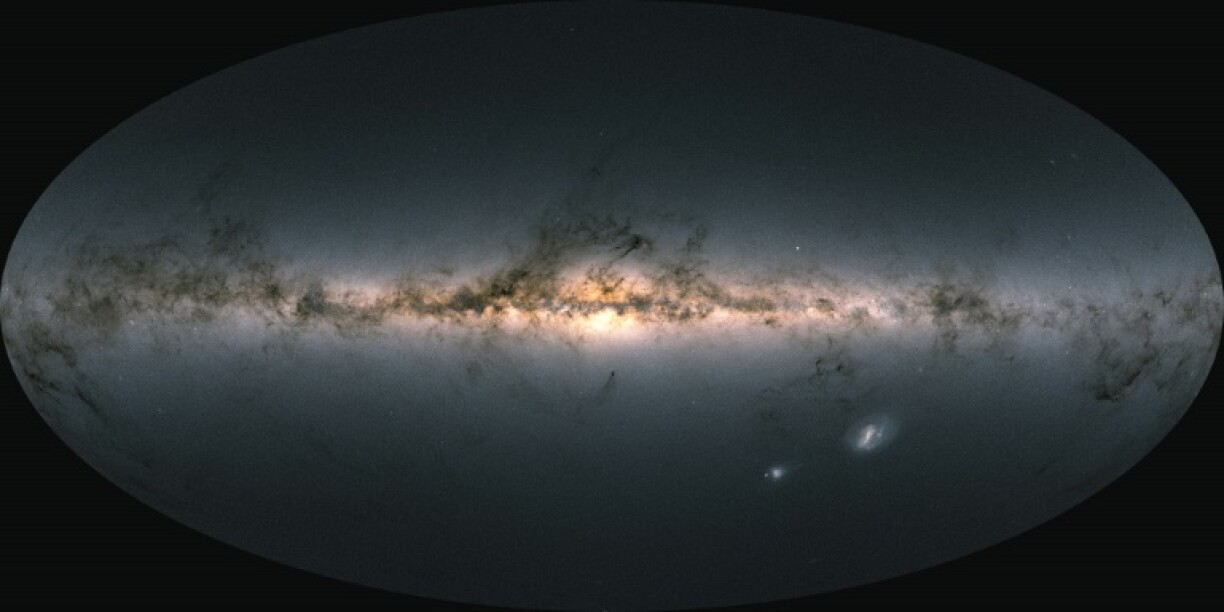 Gaia's map of the entire sky, based on a measurement of nearly 1.8 billion stars