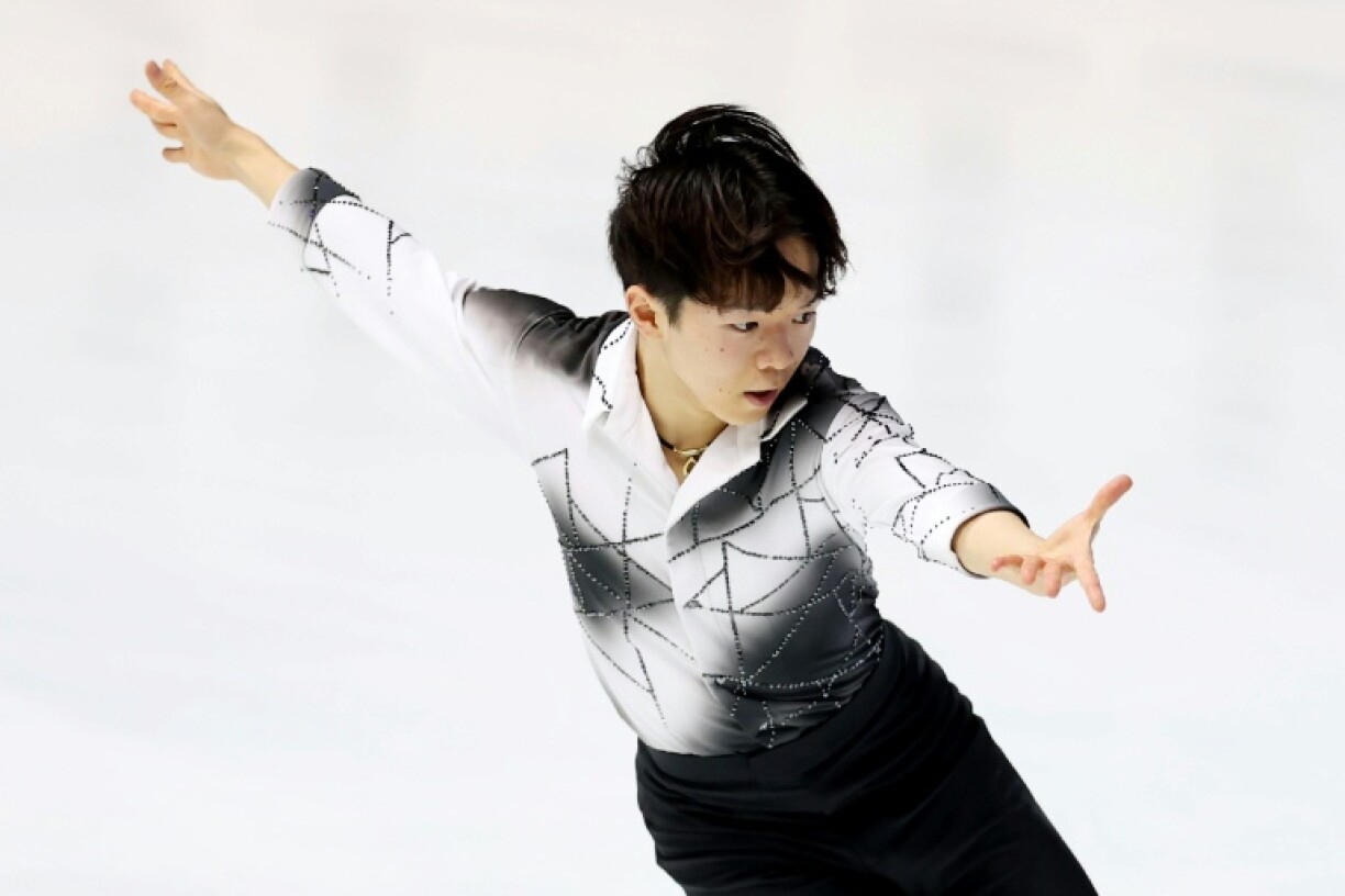 Japan's Yuma Kagiyama won the men's short programme at the NHK Trophy on Friday