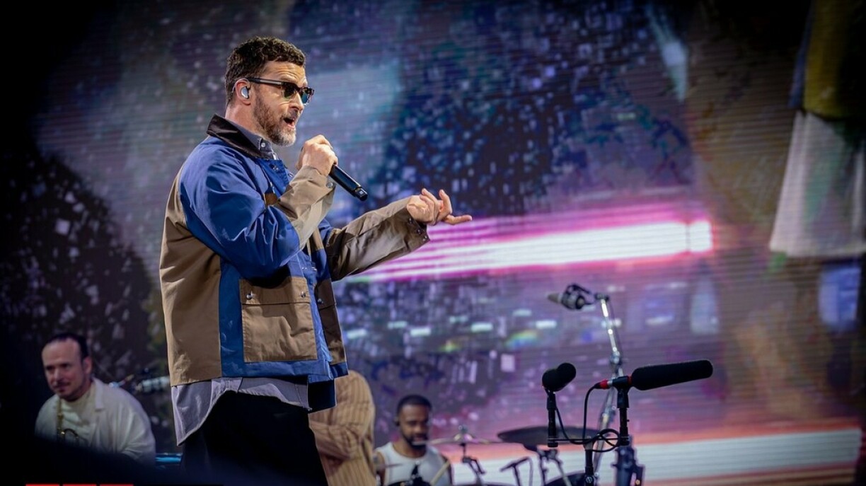 Den Justin Timberlake live virun der Luxexpo um Kierchbierg. (Foto vum 8.7.2025)