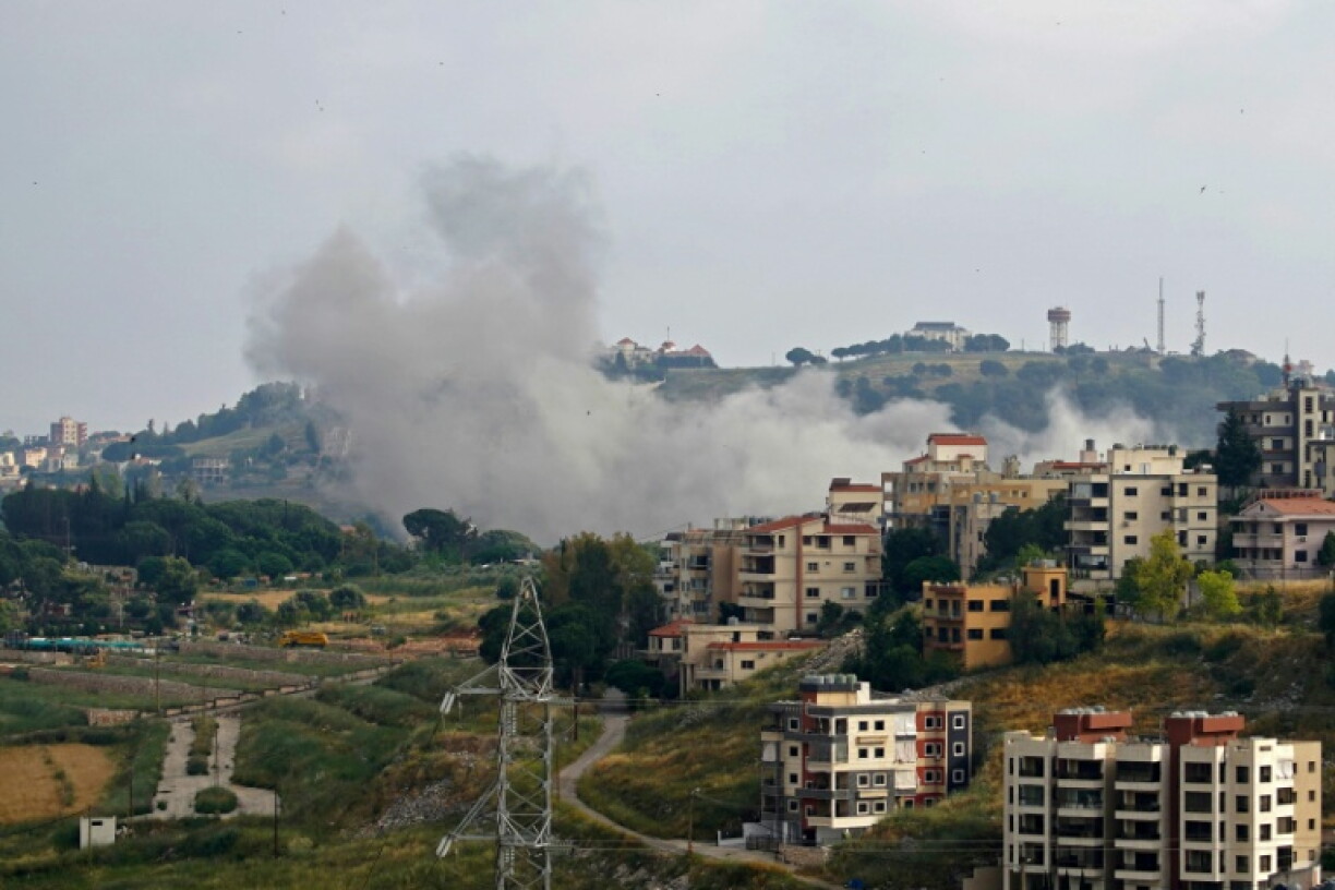 Bombardement israélien à Nabatieh, dans le sud du Liban, le 27 mai 2026