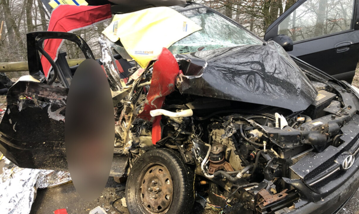 Notre photographe s'est rendu sur les lieux de l'accident mardi matin.