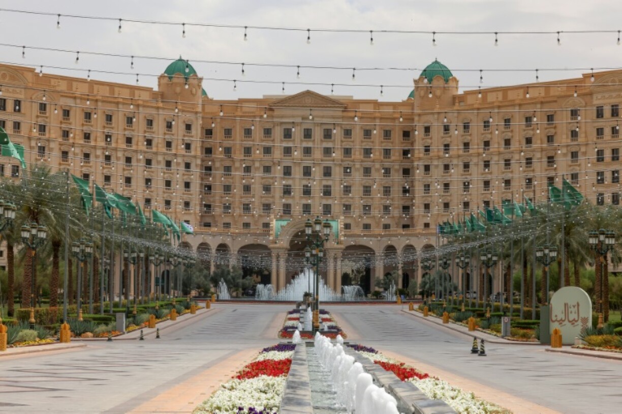The Ritz-Carlton in Riyadh where talks are underway with US mediation to try to reach a ceasefire in the Russia Ukraine war