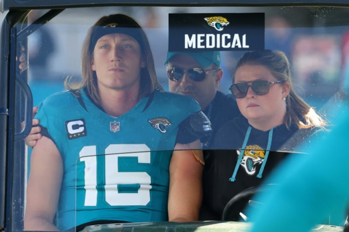 Jacksonville Jaguars quarterback exits the team's NFL game against the Houston Texans with a concussion