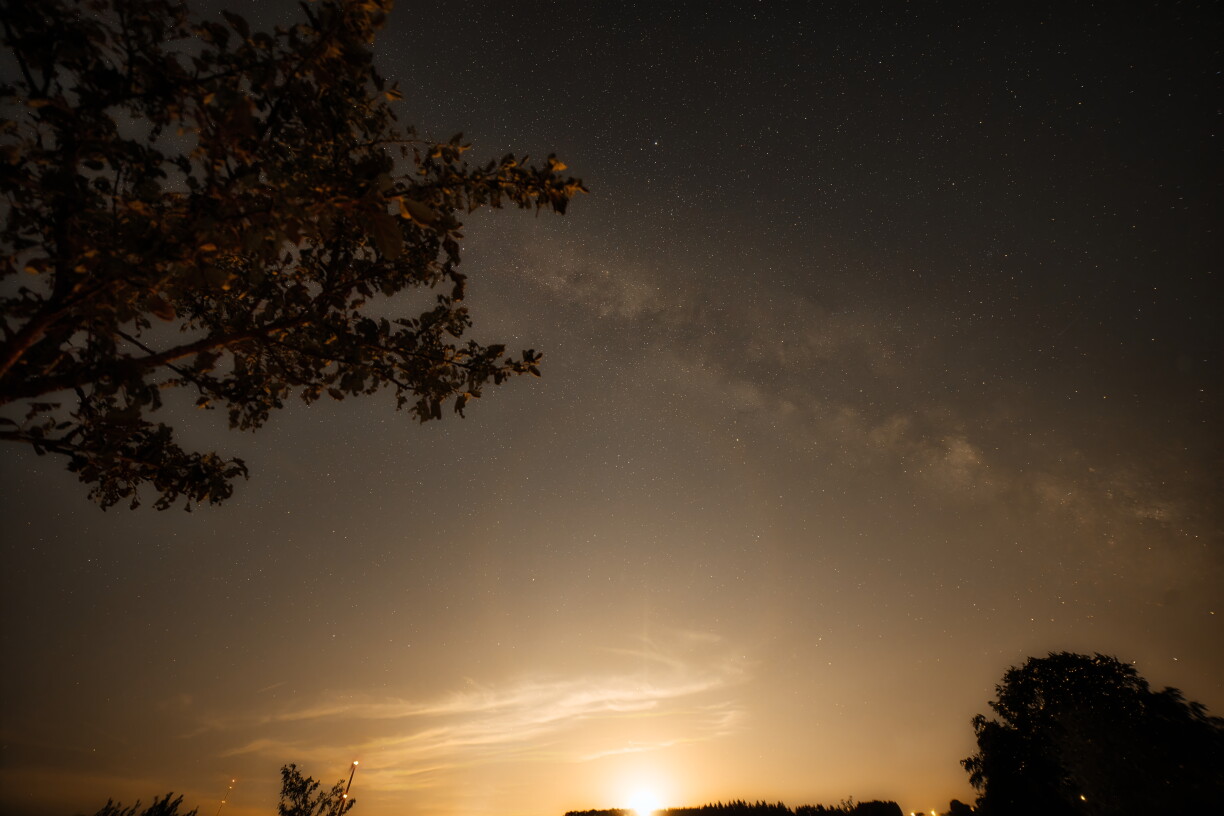 Moon and Milky Way in Hosingen