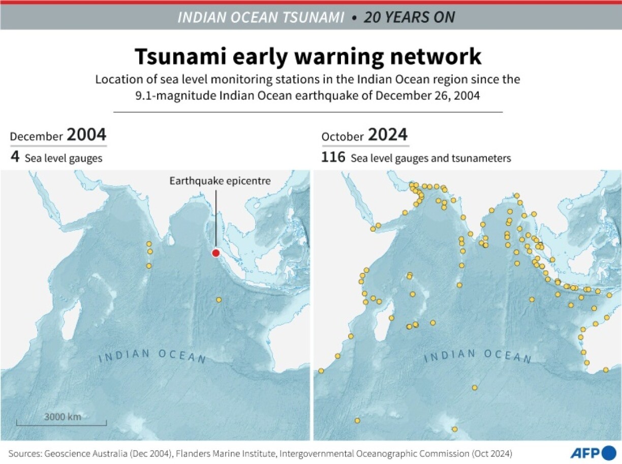 Tsunami warning network
