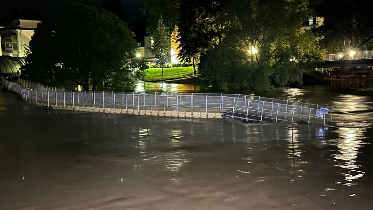 Une photo prise à Diekirch dans la nuit de vendredi à samedi