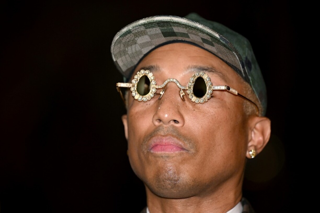 Pharrell Williams à Paris pendant son premier défilé pour Louis Vuitton homme, le 20 juin 2023