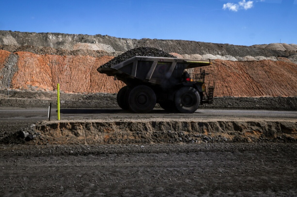A coal hauler truck at the Moolarben coal mine, operated by Yancoal Australia