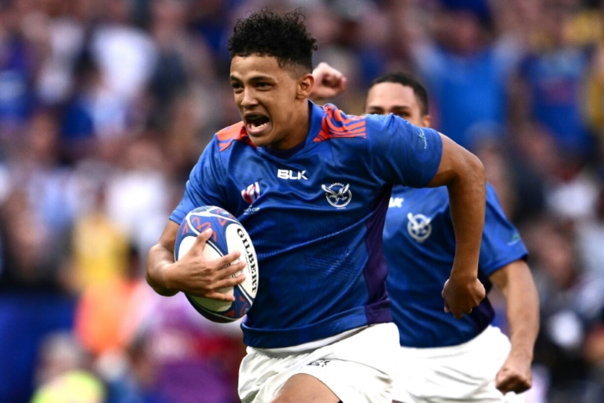 Gerswin Mouton scored against Italy and Uruguay at the 2023 Rugby World Cup