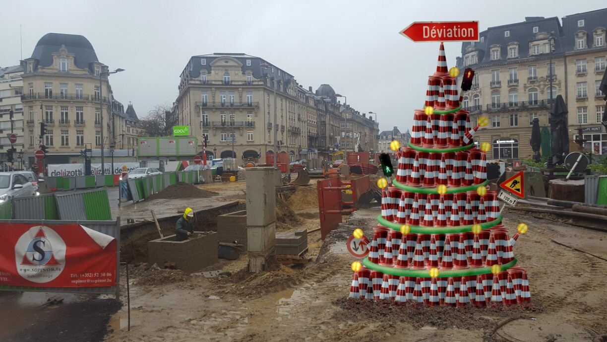 A festive masterpiece on the Place de Paris...or is it?