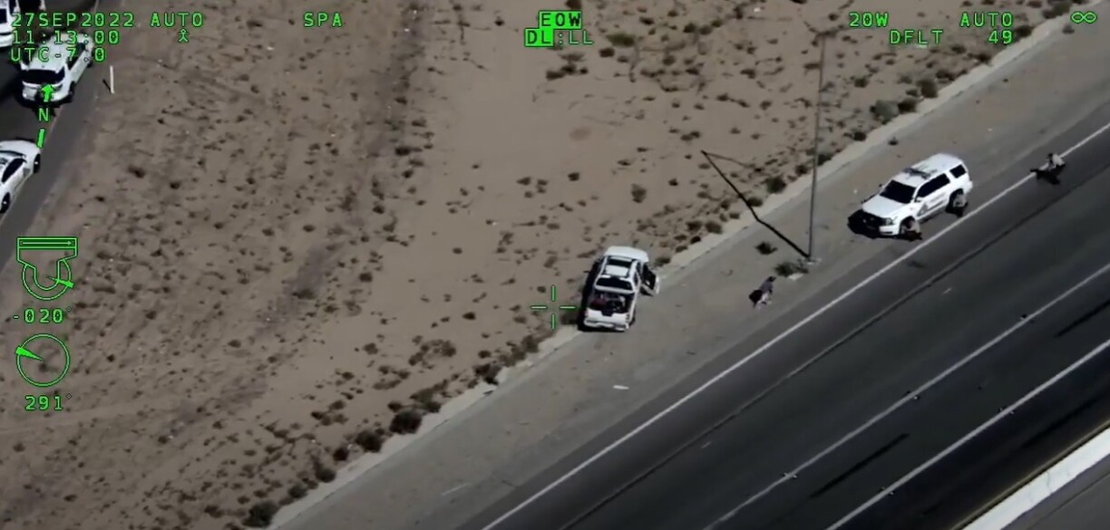 Capture d'écran d'une vidéo montrant une intervention de police tournant au drame en Californie en septembre 2022.