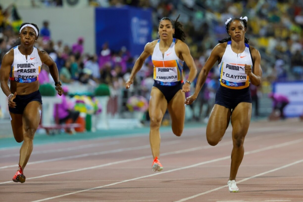 Tia Clayton beat her Jamaican compatriot Shelly-Ann Fraser-Pryce in the women's 100m