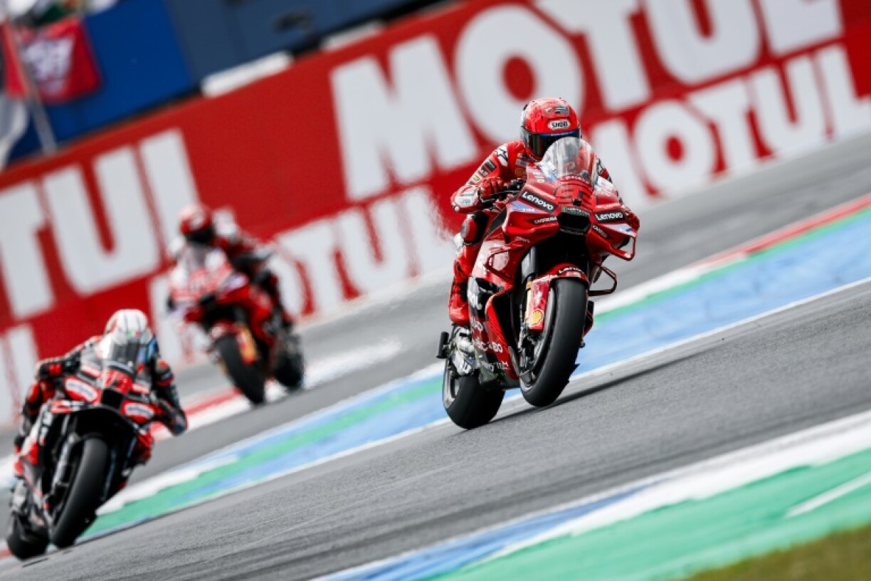 Marc Marquez won the Dutch MotoGP in a race his younger brother Alex suffered a left hand fracture