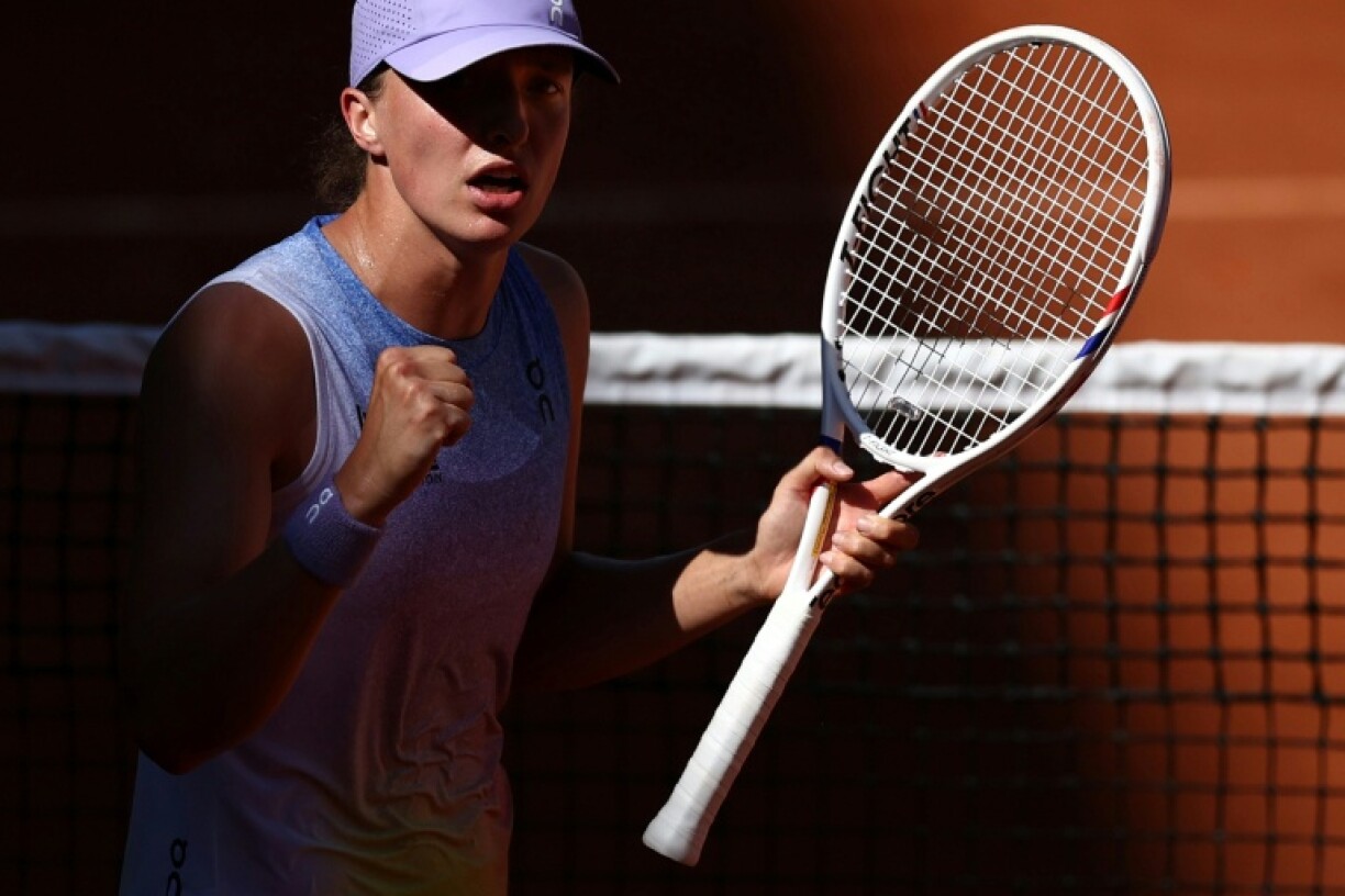 Defending champion Iga Swiatek got past Romania's Jaqueline Cristian in the third round at the French Open