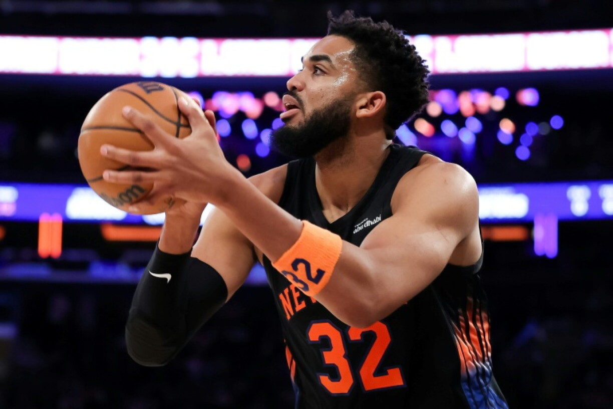 Karl-Anthony Towns contre les Detroit Pistons au Madison Square Garden à New York, le 27 octobre 2026