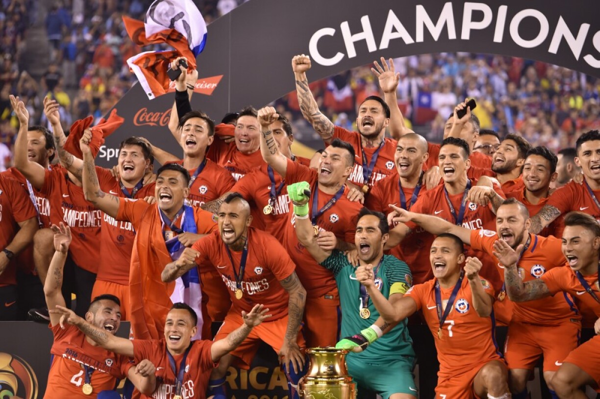 Le Chili fête sa victoire face à l'Argentine en finale de la Copa America 2016
