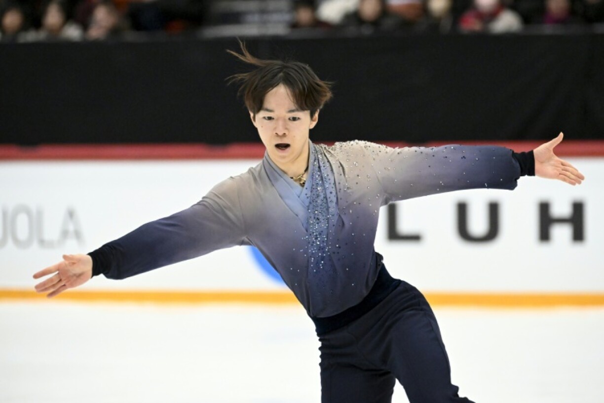 Japan's Yuma Kagiyama grabbed victory with his his free skating programme at the Finlandia Grand Prix