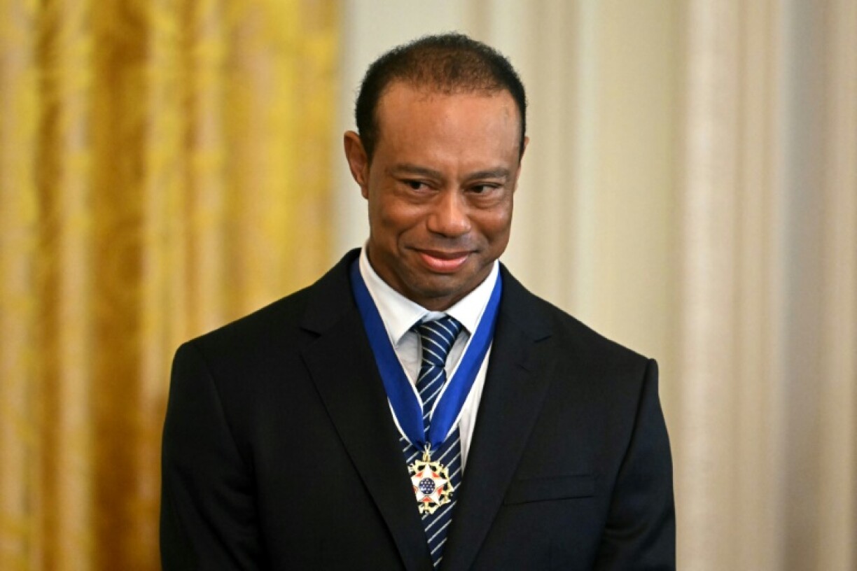 Tiger Woods à la Maison Blanche à Washington à l'occasion d'une réception le 20 février 2025
