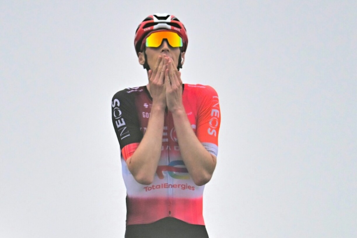 Dutch rider Thymen Arensman winning stage 14