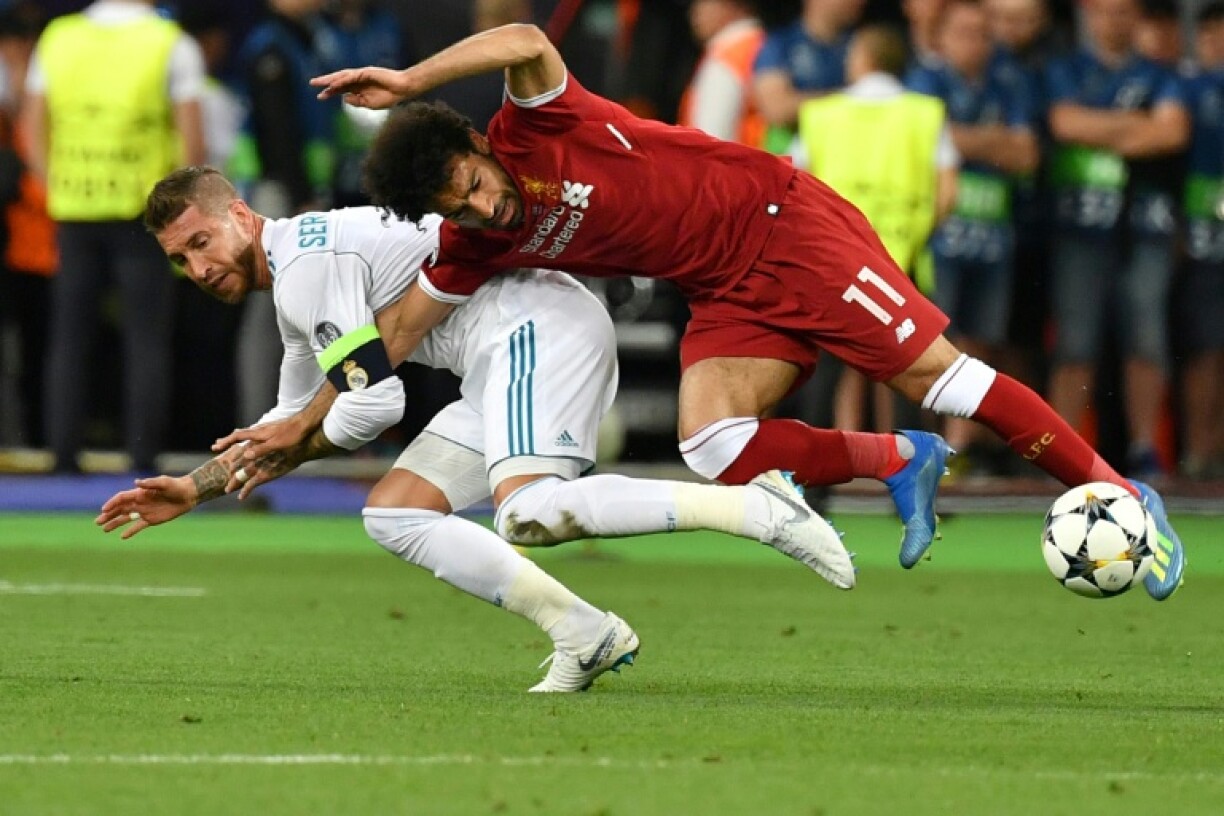 Mohamed Salah's (right) Champions League final in 2018 was ended by a shoulder injury