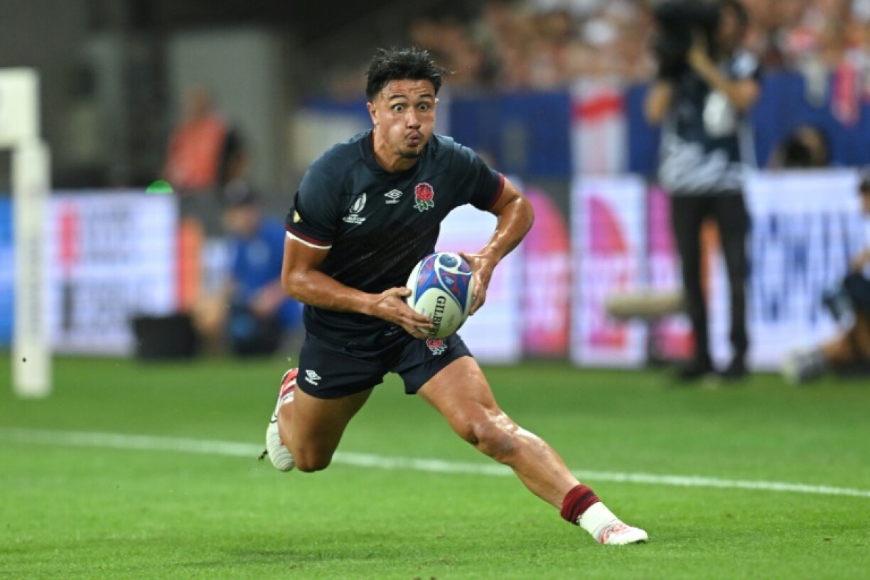 L'Anglais Marcus Smith après son entrée en jeu à l'arrière contre le Japon le 17 septembre 2023 à Nice